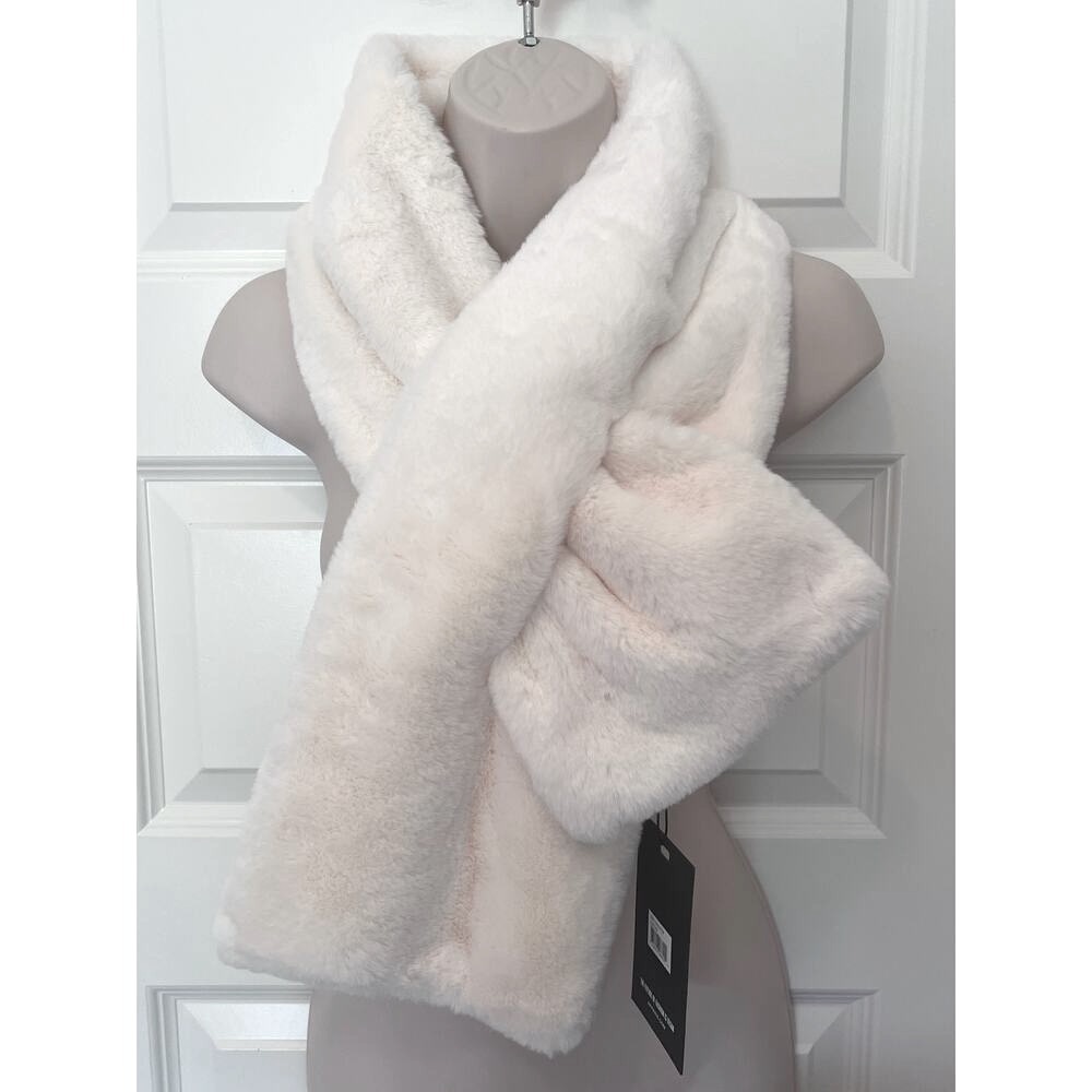 Apparis Bambi Faux Fur Scarf Ivory, Size OSFA
